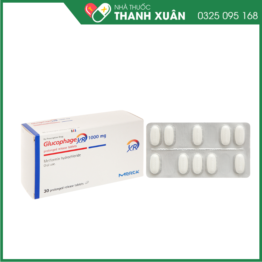 Thuốc Glucophage XR 1000mg điều trị tiểu đường typ II